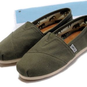 olive khaki green Toms